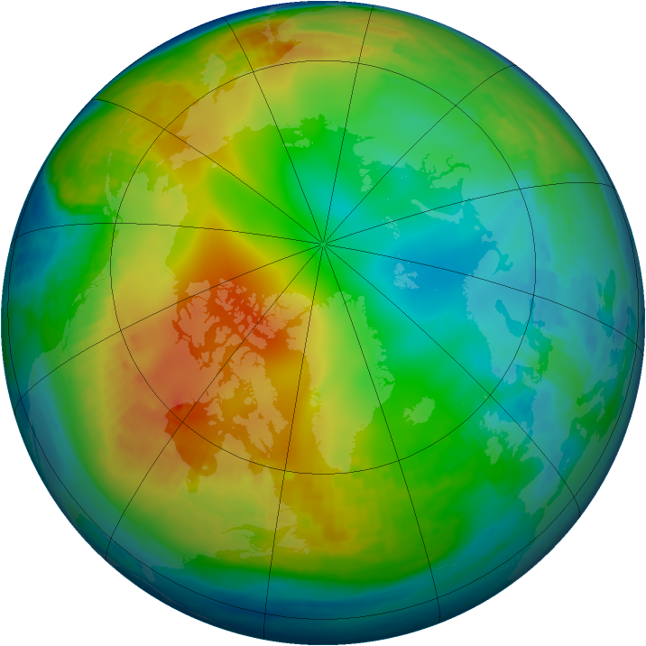 Arctic ozone map for 04 December 2000
